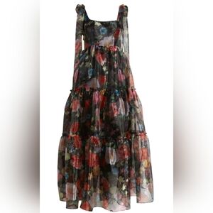 Chelsea28 Bow Shoulder Floral Tiered Gown Size XS